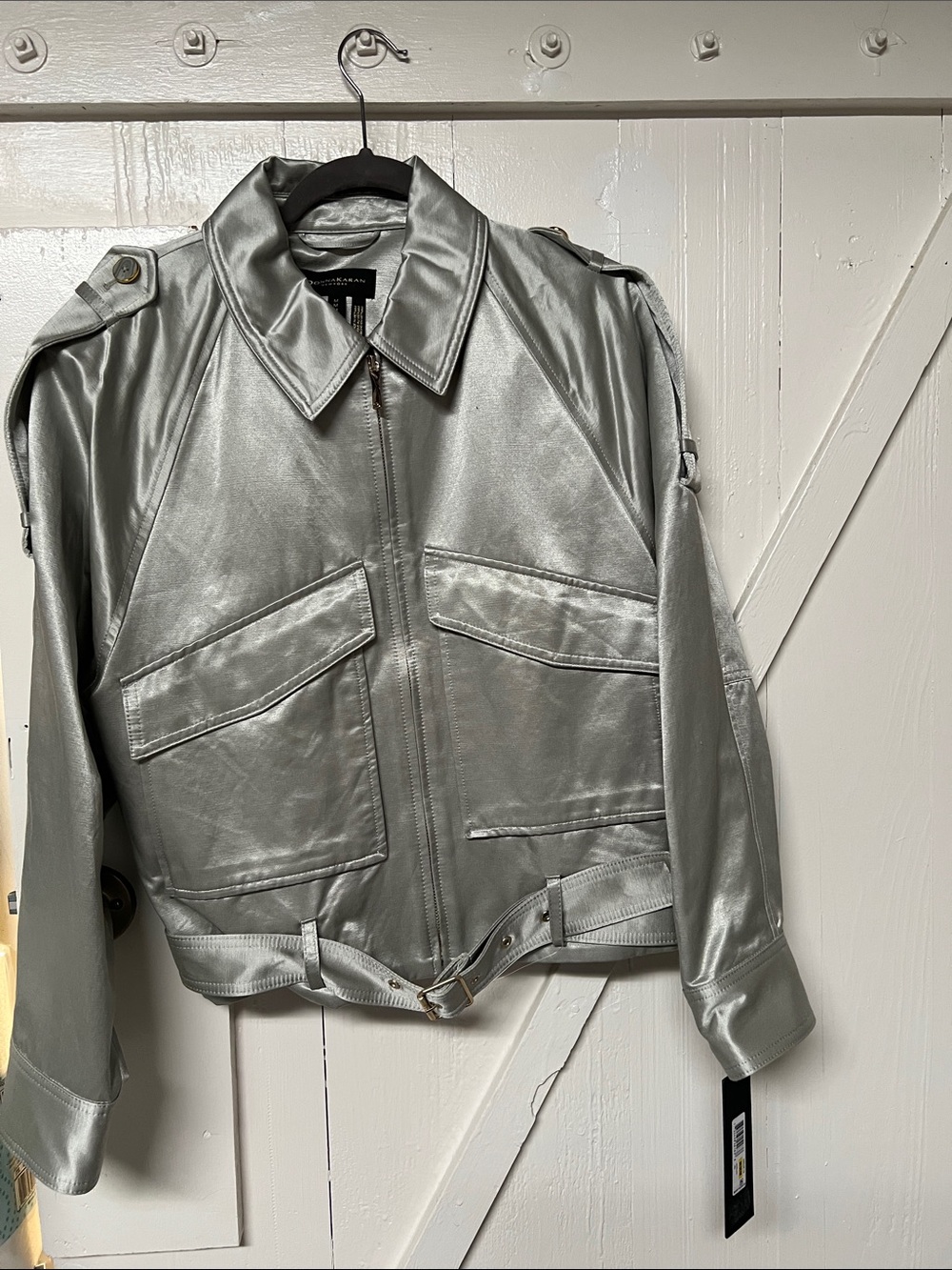 Donna Karan Metallic Silver Jacket